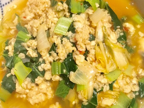 簡単ヘルシー★小松菜の韓国風オートミール粥